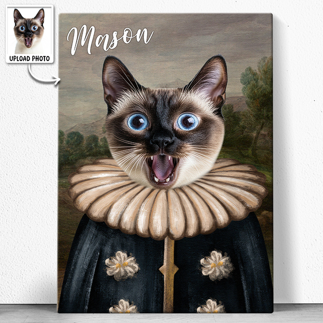 Custom Photo Funny Pet Portrait - Personalized Customized Canvas - Gift For Pet Lovers