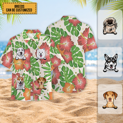 Cute Dog Theme Summer Dog Love - Gift For Dog Lover - Personalized Customized Hawaiian shirt