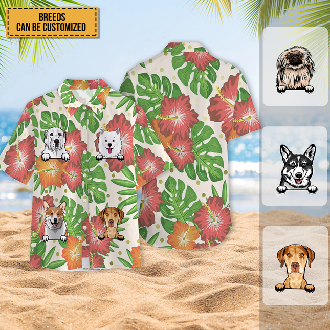 Cute Dog Theme Summer Dog Love - Gift For Dog Lover - Personalized Customized Hawaiian shirt