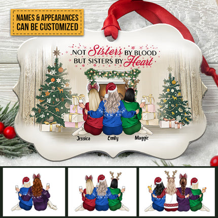 Personalized Custom Ornament Best Friends Not Sisters By Blood But Sisters By Heart Christmas Gift
