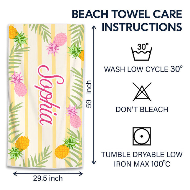 Personalized Beach Towel Personalized Name Bath Towel Custom Pool Towel Beach Towel Summer