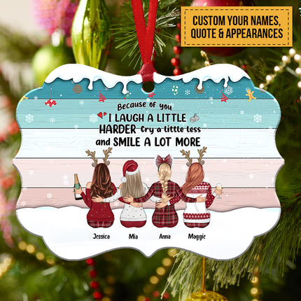 Personalized Christmas Ornament Xmas Gift For Sister Besties Home Decoration