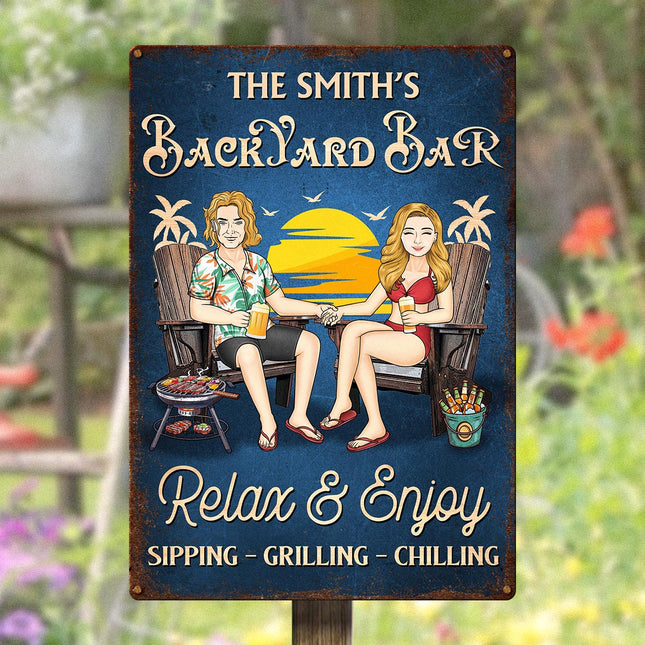 Where The Neighbors Listen To Good Music - Personalized Classic Metal Signs - Summer Gift For Couple