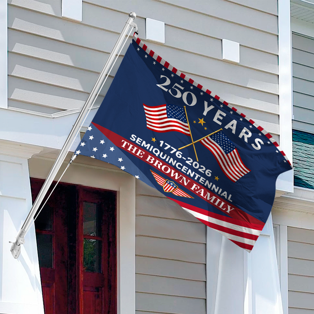 250 Years Semiquincentennial 1776-2026 America House Flag