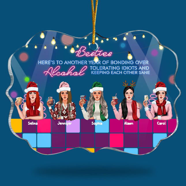 Personalized Acrylic Christmas Ornament - Besties Gifts Ornament Christmas Gift For Sisters, Friends