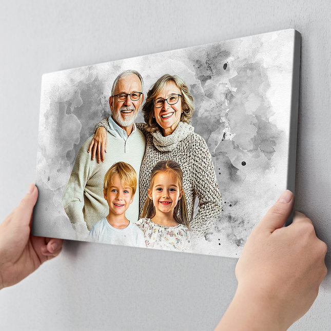 Add Loved One to Photo, Family Portrait From Different Photos, Combine Photos Canvas, Christmas Gift