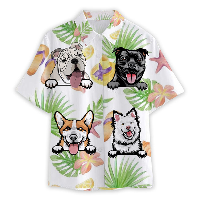 Dog Lover Dog Pet Summer Hawaii Cool Customization- Summer Hawaiian shirt
