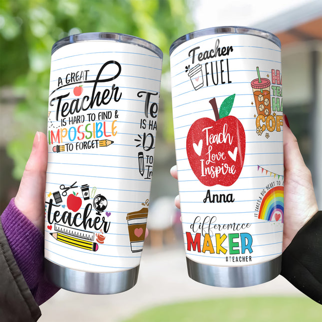 Personalized Fat Tumbler Back To School Gift For Teacher