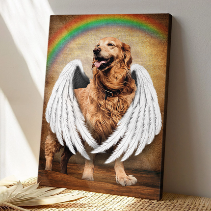 Pet Loss Portrait From Photo - Personalized Customized Canvas - Gift For Pet Loss