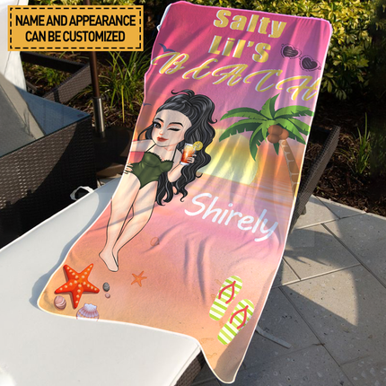 Life Is Better At The Beach Customized Beach Towel - Personalized Custom Beach Towel