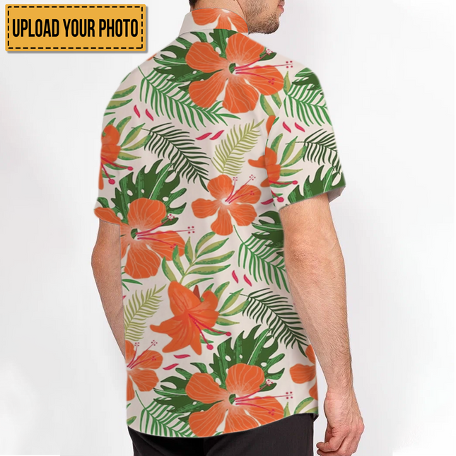 Interesting Cut Head Photo Flower Theme Summer Hawaii - Personalized Customized Hawaiian shirt