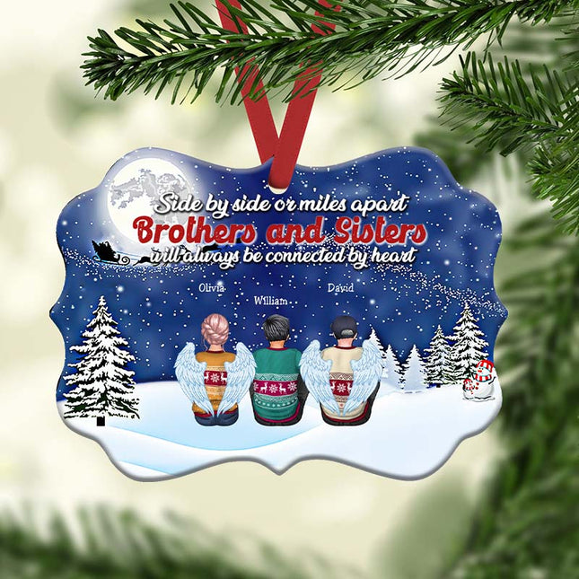 Christmas Ornament - Brothers And Sisters Linked Together - Personalized Christmas Ornament