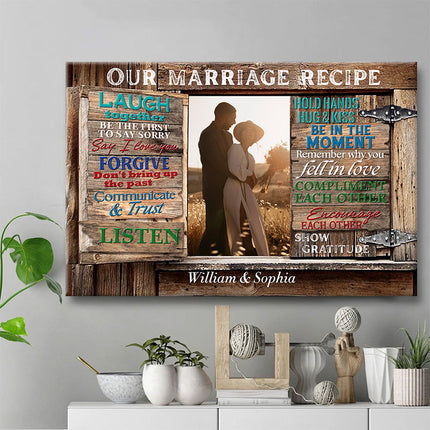 Custom Photo Personalized Canvas - Special Wedding Souvenirs For Husband And Wife - Gifts For Couples