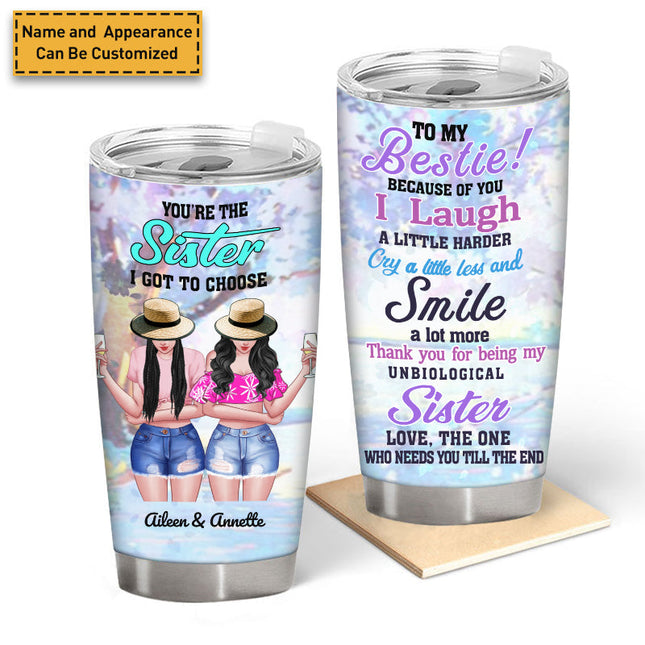 Personalized Tumbler For Bestie, Customized Birthday Gifts For Friends Female - Friendship Gifts