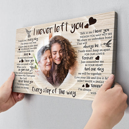 Never Left You Canvas - Customize Portrait With Mother - Personalized Customized Canvas - Gift For Father