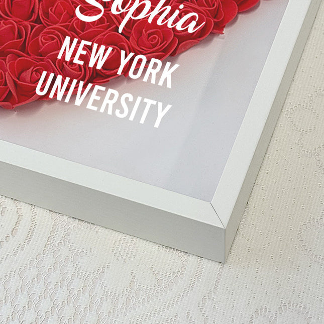 Happy Graduation- Personalized Customized Flower Shadow Box - Gift For Daughter Graduate