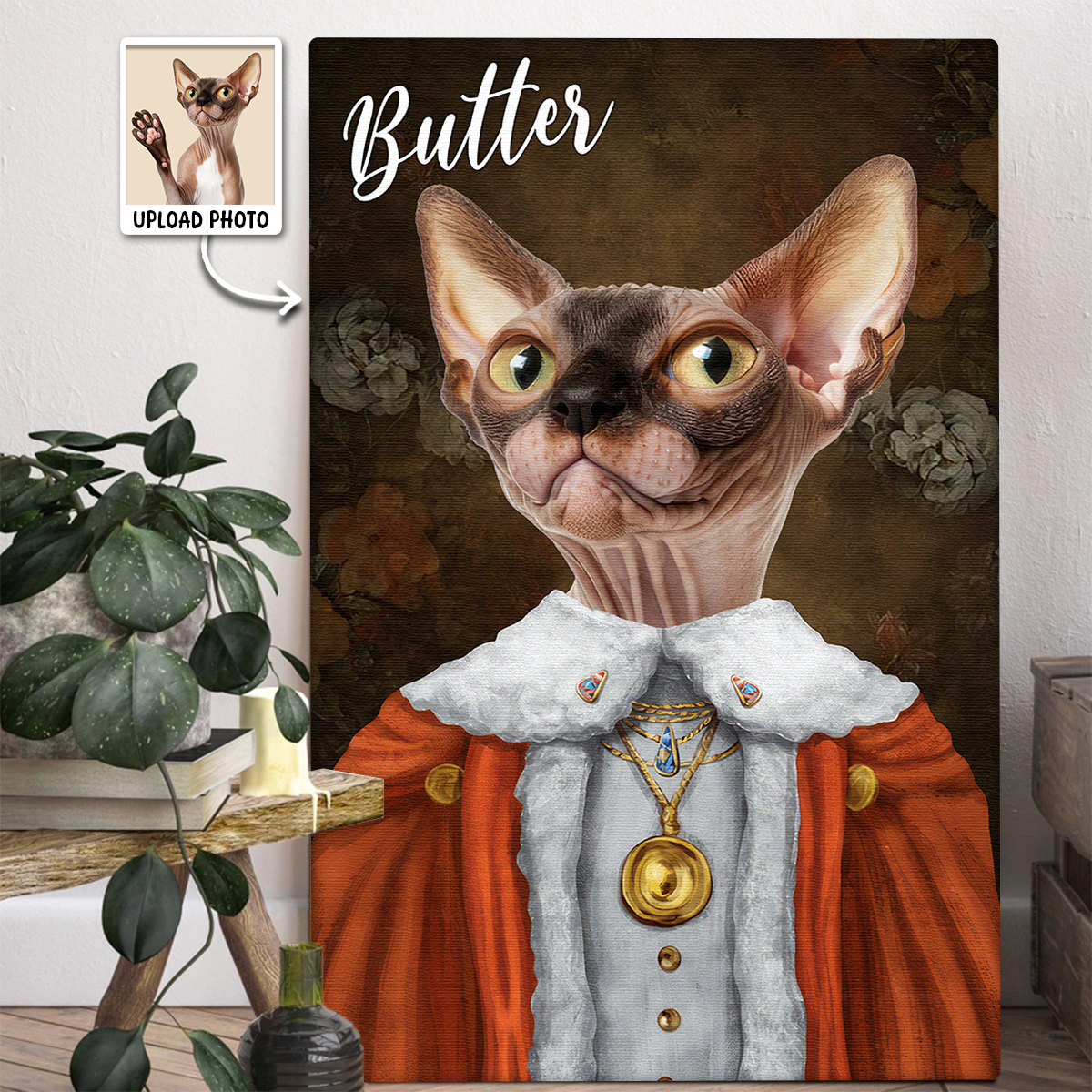 Custom Photo Funny Pet Portrait - Personalized Customized Canvas - Gift For Pet Lovers, Dog Lovers