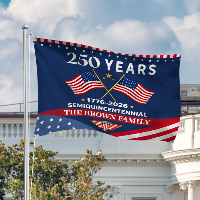 250 Years Semiquincentennial 1776-2026 America House Flag