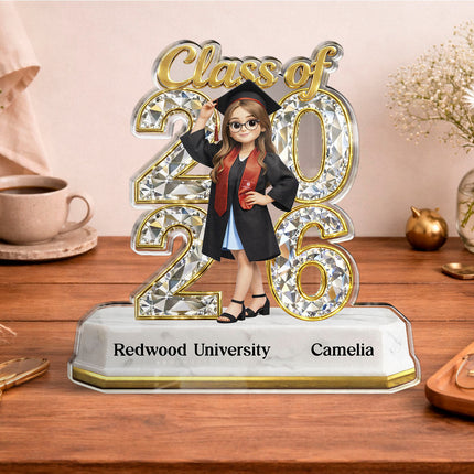 Custom Photo Class Of Graduation Senior 2026, 2027 -  Personalized Custom Shape Acrylic Plaque - Gift For Daughter, Son