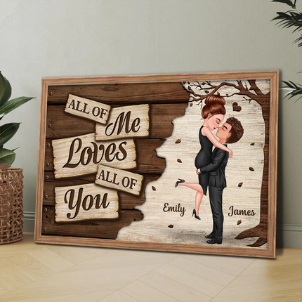 All Of Me Loves All Of You - Personalized Customized Canvas - Gift For Couples, Lovers, Husband Wife