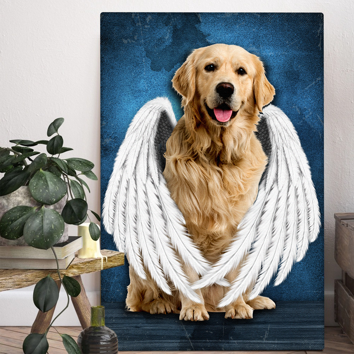 Deceased Pet Portrait From Photo - Personalized Customized Canvas - Gift For Pet Loss