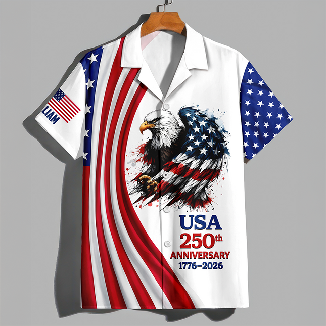 Personalized USA 250th Anniversary 1776-2026 Hawaii Shirt