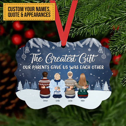Personalized Custom Ornament The Love Between Brother & Sister Is One Of Life's Christmas Gift
