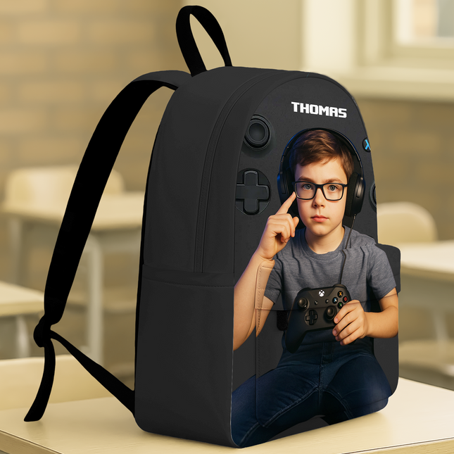 Personalized Gamer Backpack for Boys Girls, Back to School Backpack for Kids