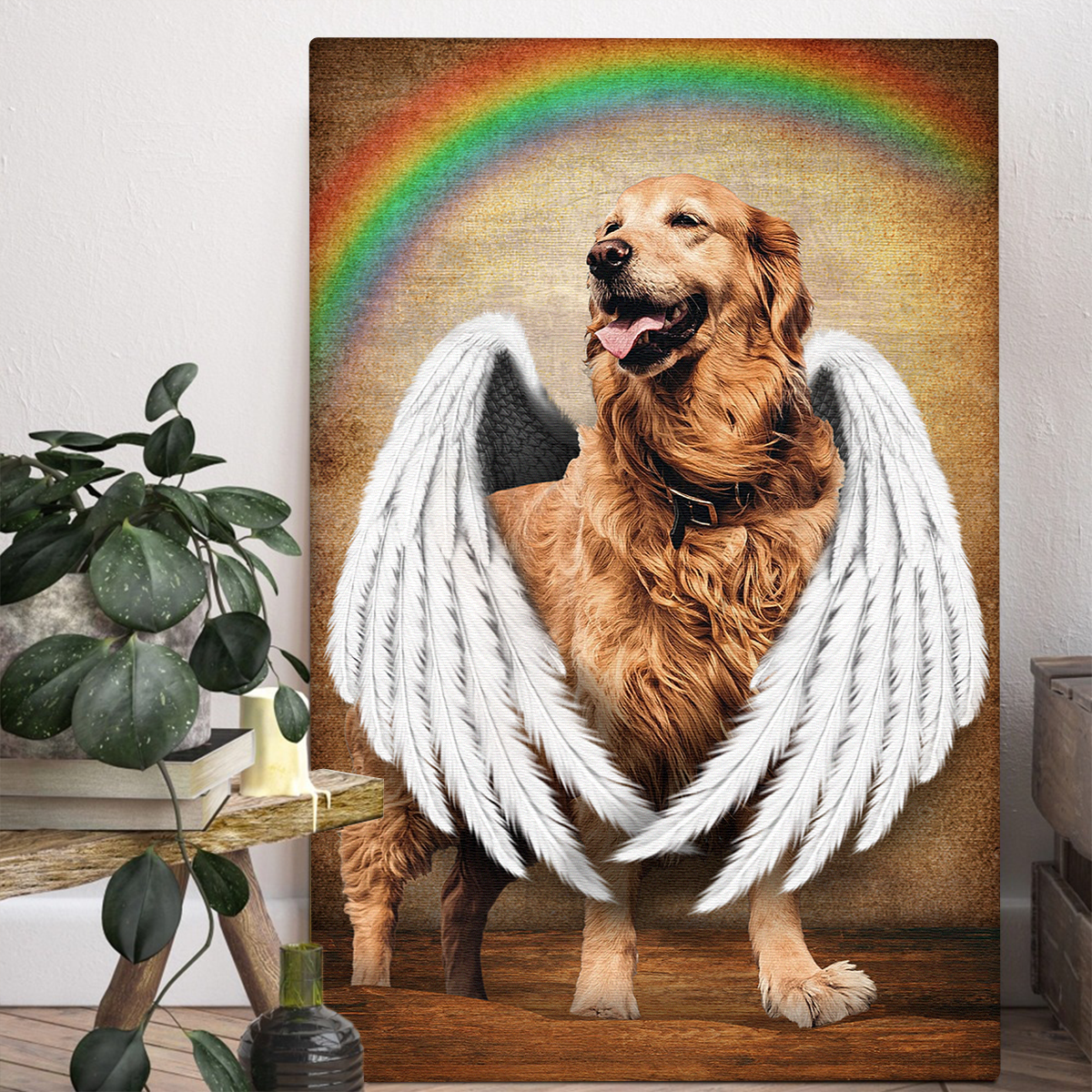Pet Loss Portrait From Photo - Personalized Customized Canvas - Gift For Pet Loss