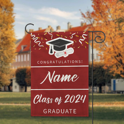 Congratulations Graduate - Personalized Customized Flag - Gift For Friend Student Graduates