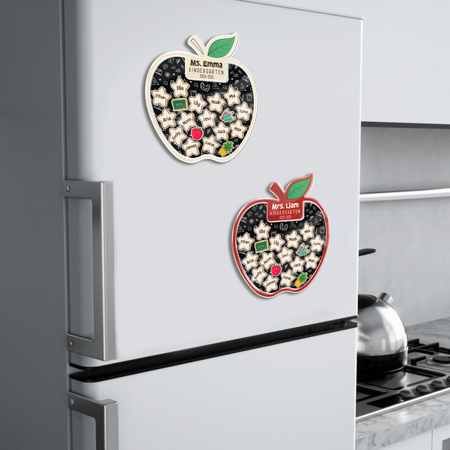 Personalized Teacher Appreciation Acrylic Apple Shaking Magnet Gift From Students, Back To School Gift