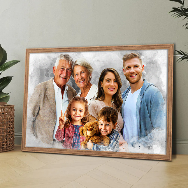 Add Loved One to Photo, Family Portrait From Different Photos, Combine Photos Canvas, Christmas Gift