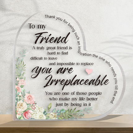 To My Friend - Personalized Acrylic Plaque - Gift For Friend Bestie
