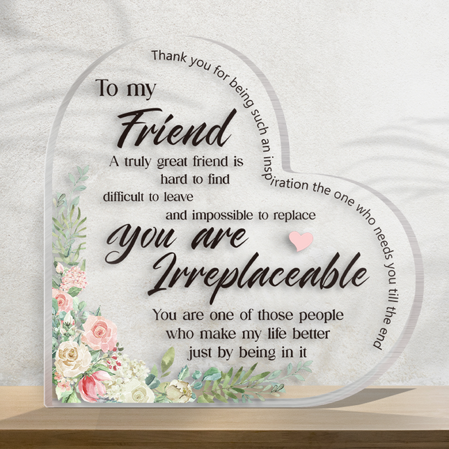 To My Friend - Personalized Acrylic Plaque - Gift For Friend Bestie