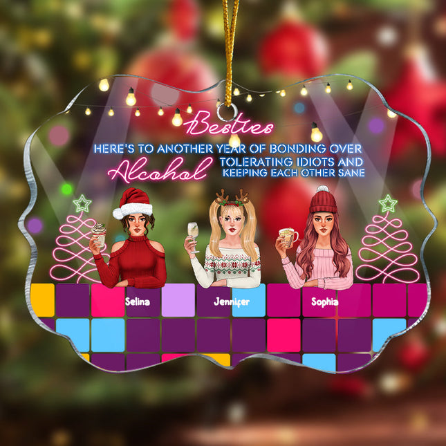 Personalized Acrylic Christmas Ornament - Besties Gifts Ornament Christmas Gift For Sisters, Friends
