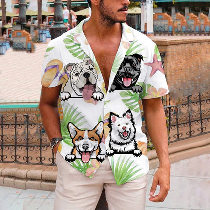 Dog Lover Dog Pet Summer Hawaii Cool Customization- Summer Hawaiian shirt