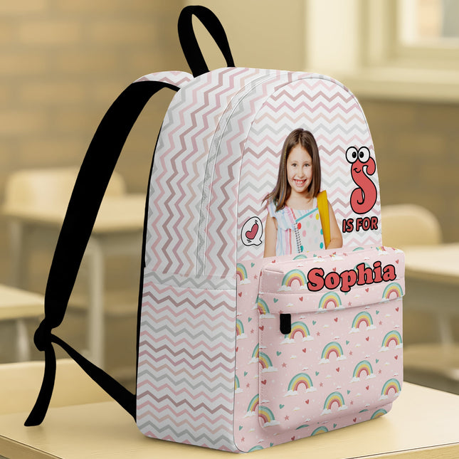 Custom Kid Photo Hello School Backpack