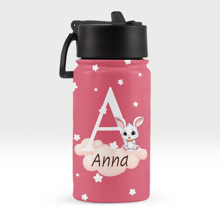 Custom Kid Name Cute Animal Kid Water Bottle Back To School Gift