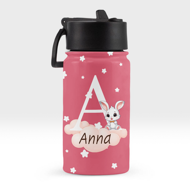Custom Kid Name Cute Animal Kid Water Bottle Back To School Gift