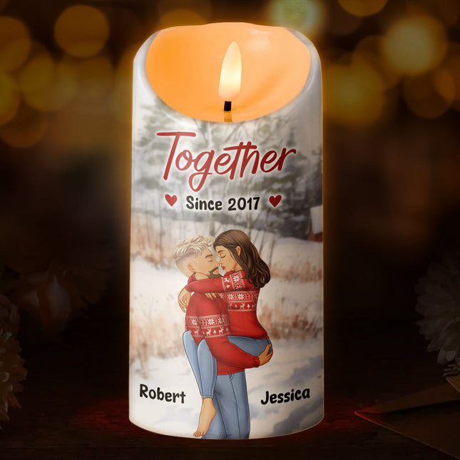 Warm Christmas With Romantic Candle LED - Christmas Gift For Couples, Lovers, Husband Wife