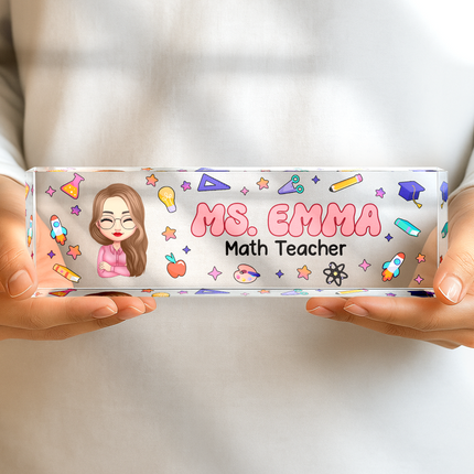 Custom Teacher Name Desk Name Plate Back To School Gift For Teacher