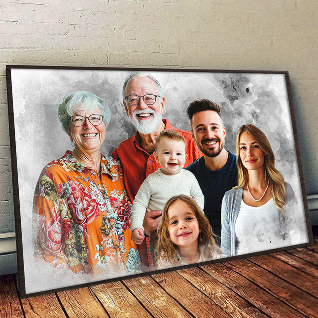 Add Loved One to Photo, Family Portrait From Different Photos, Combine Photos Canvas, Christmas Gift
