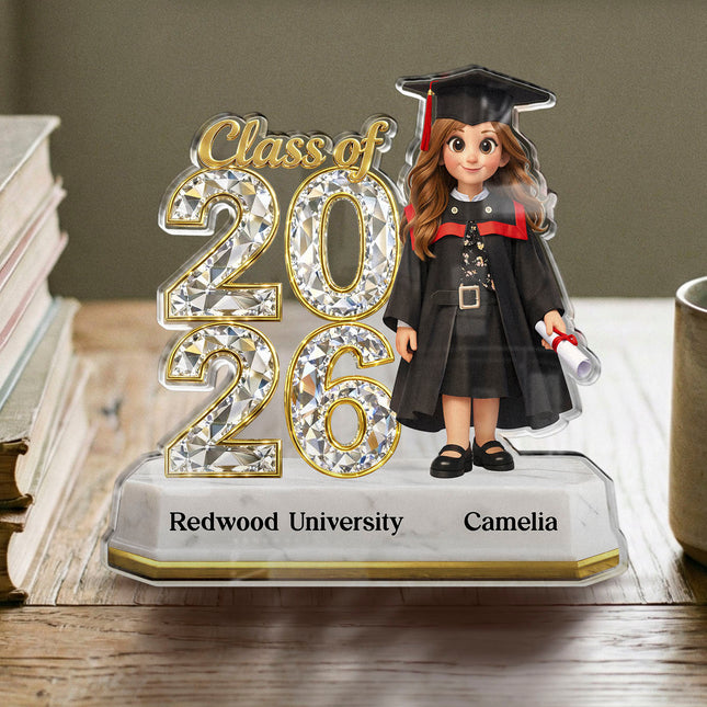 Custom Photo Senior Class Of Graduation Senior 2026, 2027 -  Personalized Custom Shape Acrylic Plaque - Gift For Daughter, Son