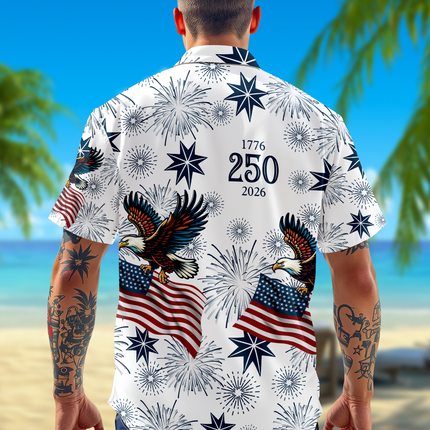 Personalized USA 250 Anniversary Eagle Semiquincentennial Hawaii Shirt