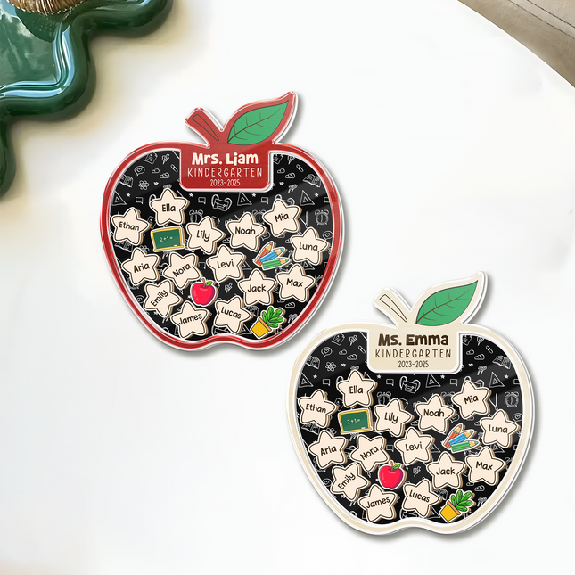 Personalized Teacher Appreciation Acrylic Apple Shaking Magnet Gift From Students, Back To School Gift