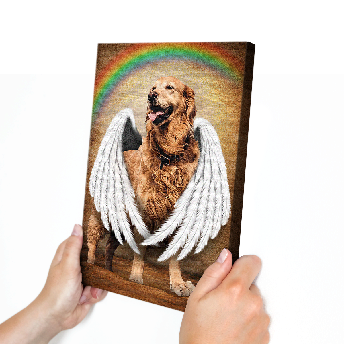 Pet Loss Portrait From Photo - Personalized Customized Canvas - Gift For Pet Loss