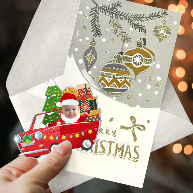 Kid Christmas Car, Personalized Acrylic Photo Ornament,  Christmas Gifts for Kids