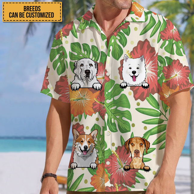 Cute Dog Theme Summer Dog Love - Gift For Dog Lover - Personalized Customized Hawaiian shirt