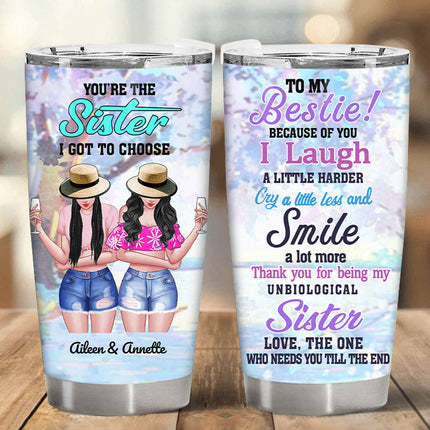 Personalized Tumbler For Bestie, Customized Birthday Gifts For Friends Female - Friendship Gifts