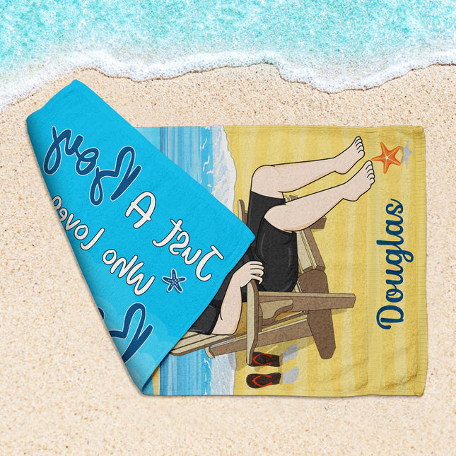 Just A Boy&Girl Who Love Beaches - Summer Gift - Personalized Custom Beach Towel